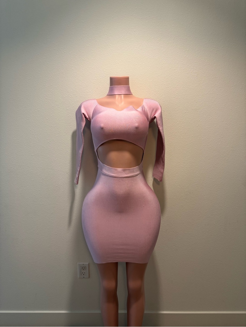 Hot Miami Styles Blush Pink Mini Dress